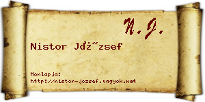 Nistor József névjegykártya